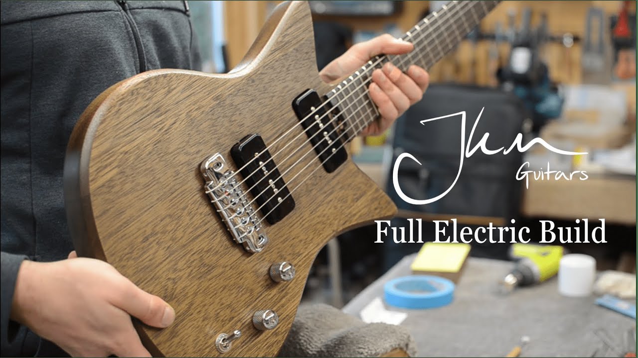 Full Electric Guitar Build - Reclaimed Material - ASMR - JKM Guitars