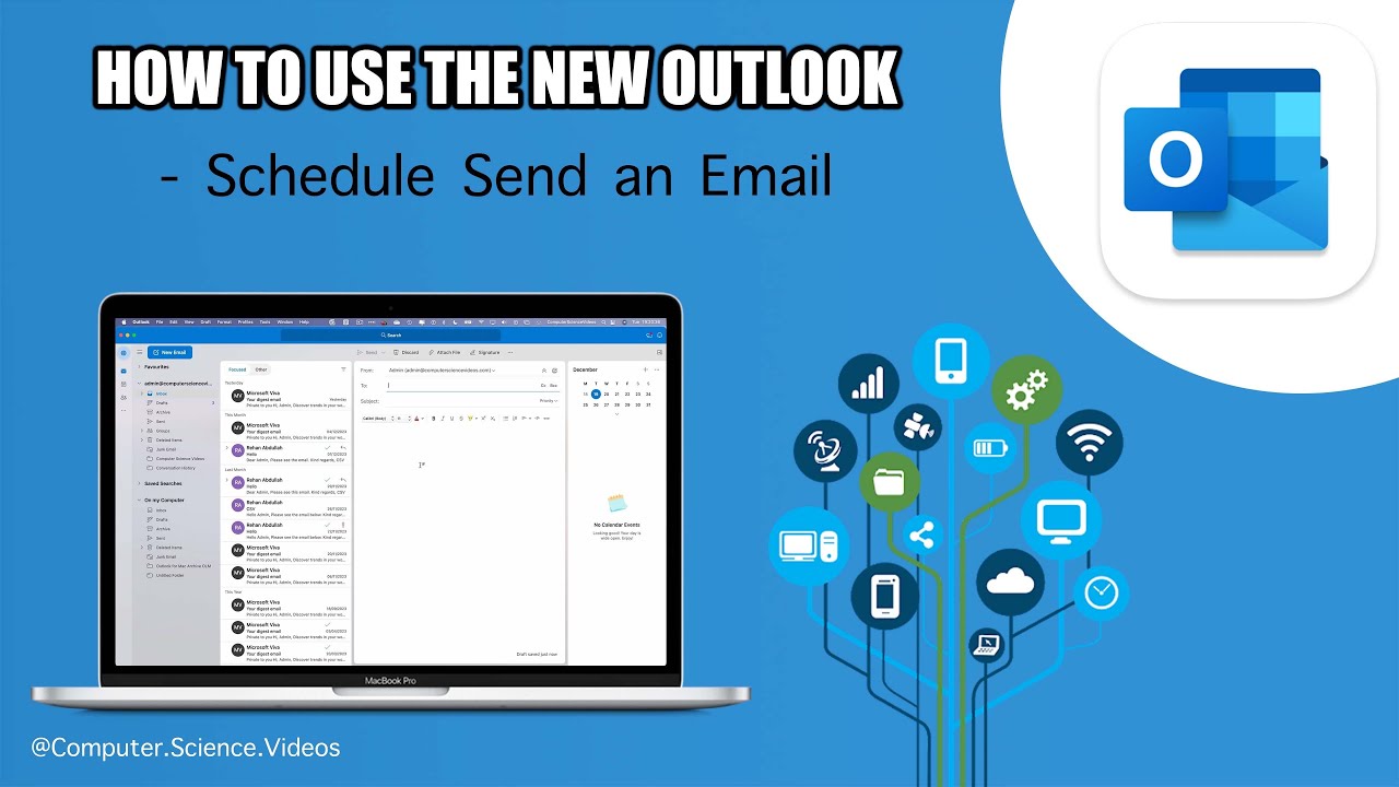 How to SCHEDULE SEND an Email On The NEW Microsoft Outlook Using a Mac Computer - Basic Tutorial New