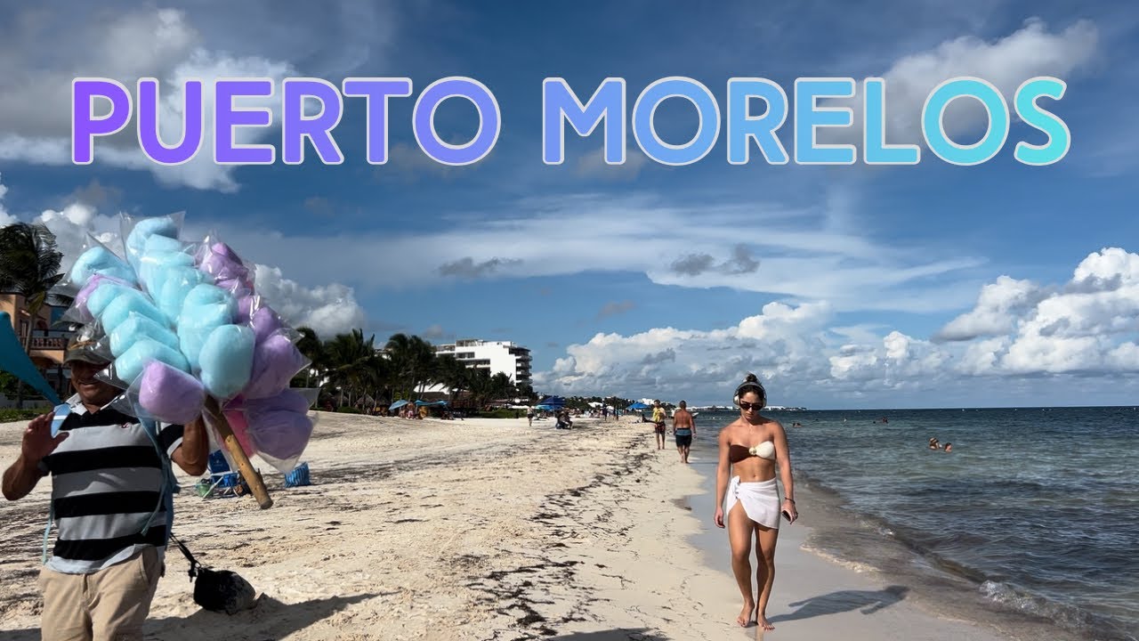 Puerto Morelos is packed for Beach Sunday as we splash along the water on a 2025 4k walking tour!