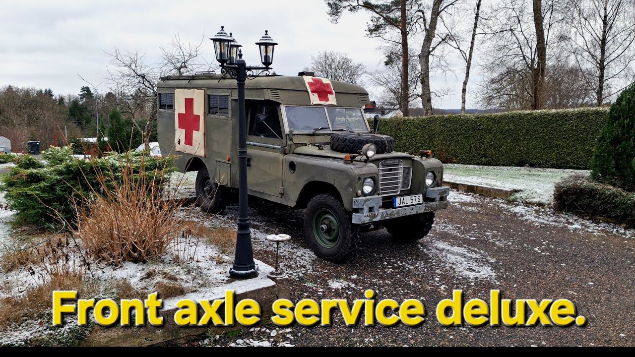 Land Rover Series 3, обслуживание передней оси.