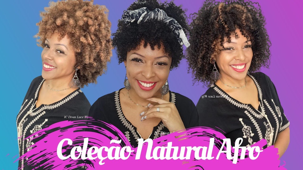 Coleção Natural Afro|Perucas Black|IC Divas Lace Wig