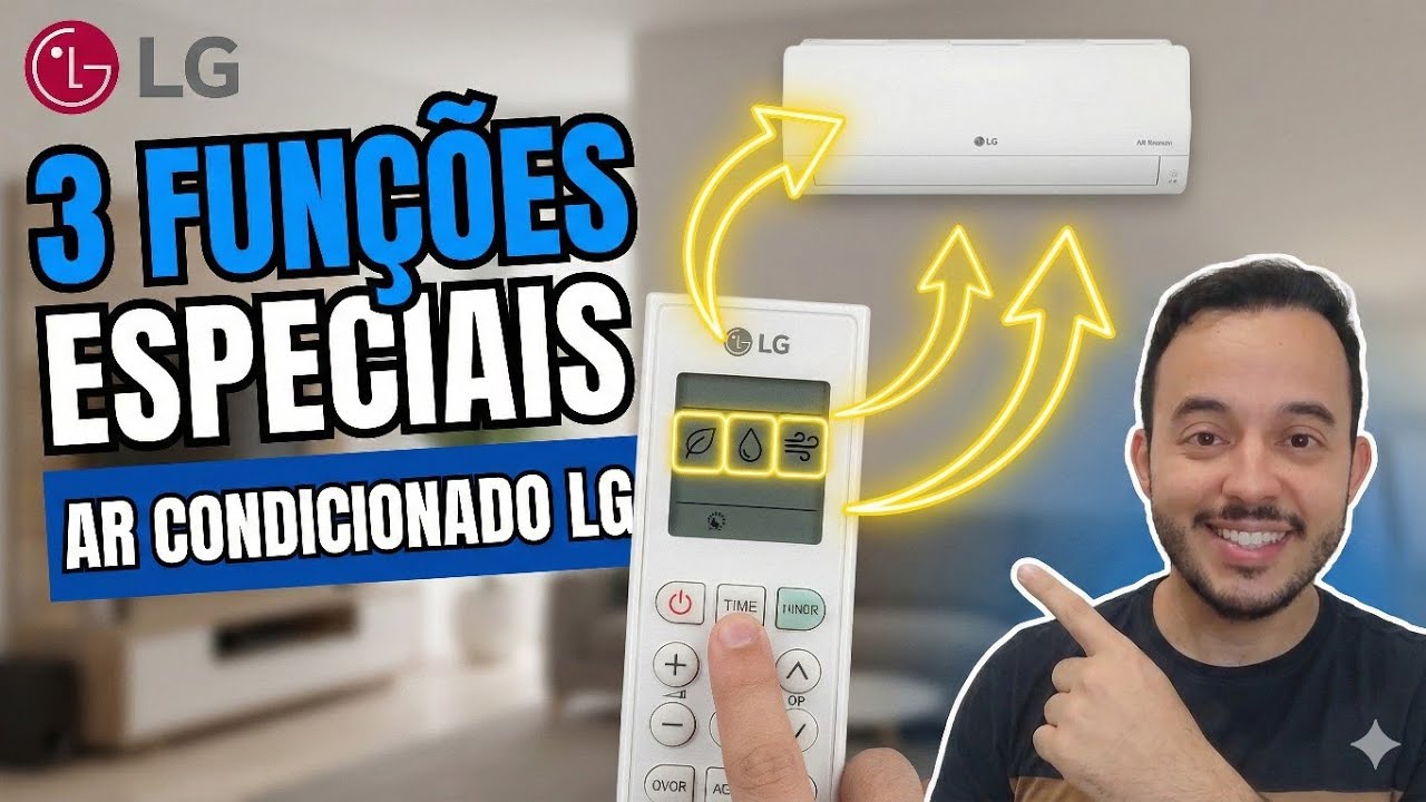 Como usar 3 funções especiais do ar condicionado LG