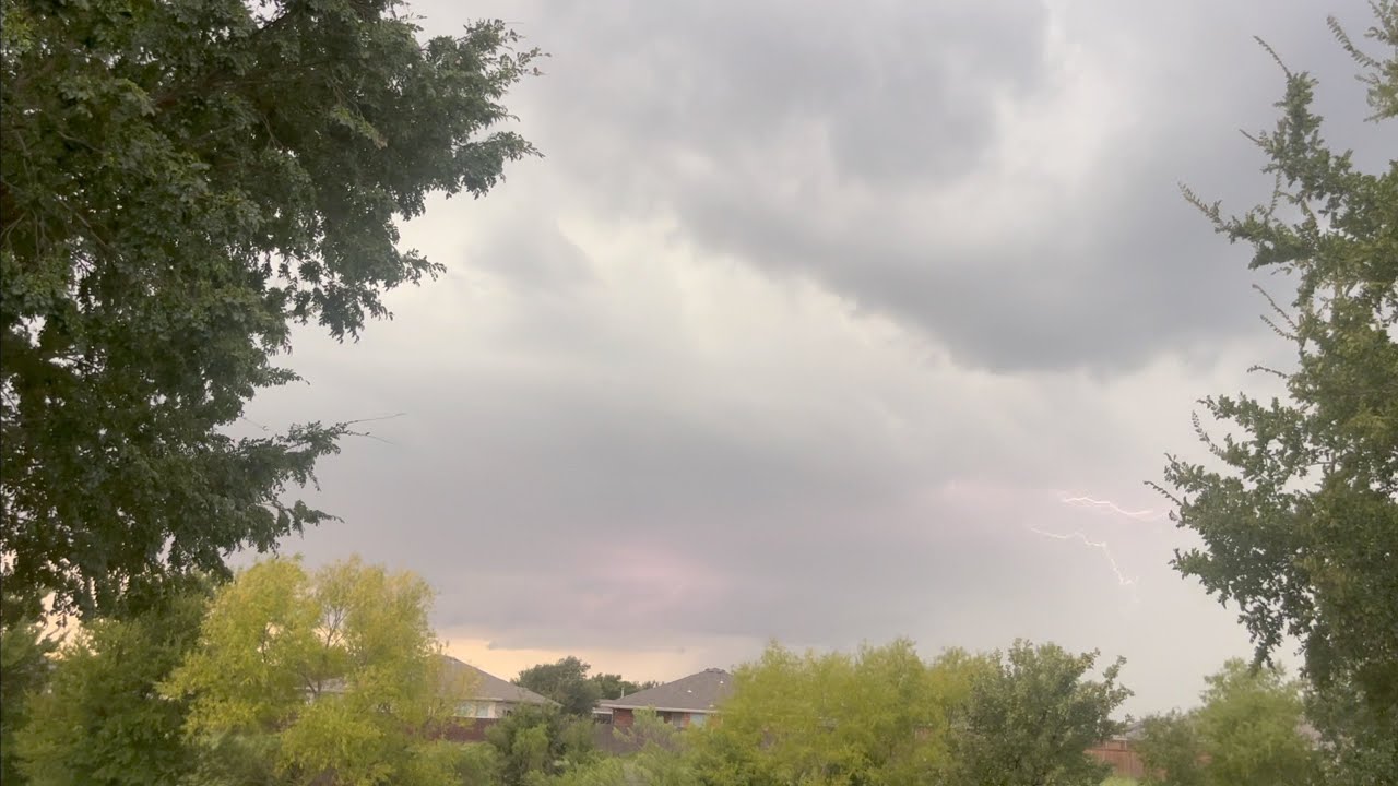 A Thunderstorm With Lots of Lightning Rolls Into Frisco, TX, United States
