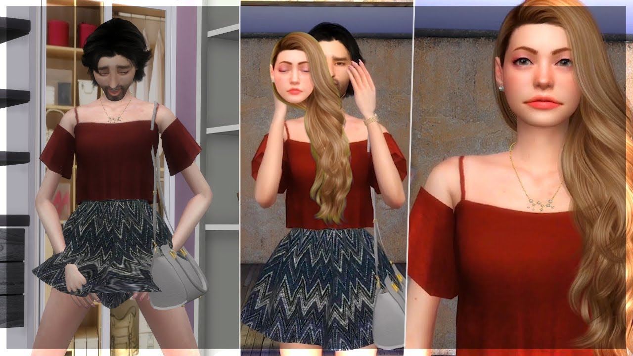 He's Turning Into a Girl! My Skinsuit Transformation👩Stories | Sims 4
