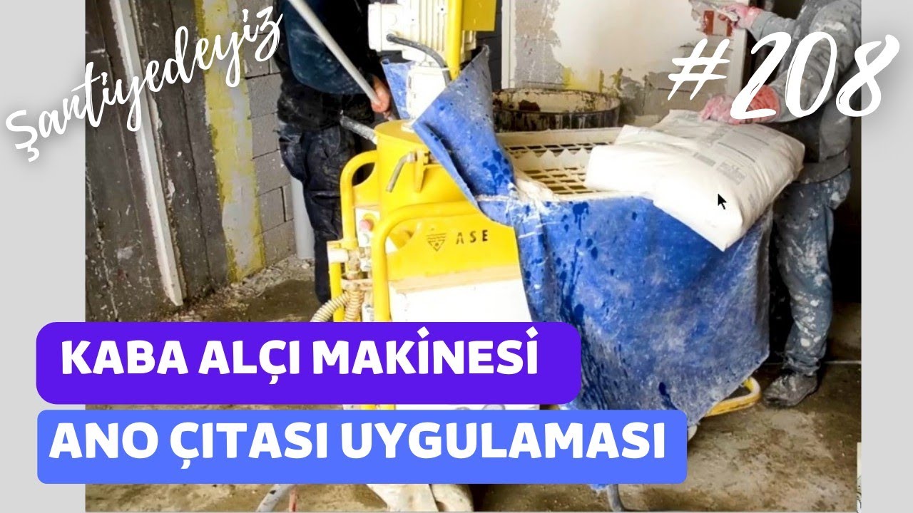 #208 Kaba Alçı Makinesi Nedir? | Alçı Uygulaması | Şantiyedeyiz