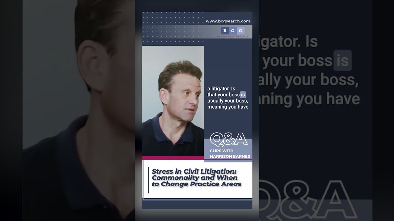 Stress in Civil Litigation: Commonality & When to Change Practice Areas #legalcareers #attorneylife
