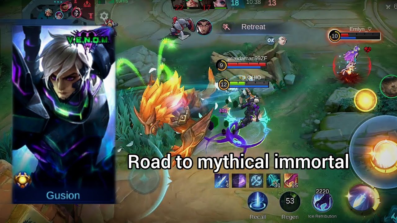 Gusion perfect combo full gameplay ; Moba Legends 5v5 #mobalegends5v5 #mobilelegends #gaming 