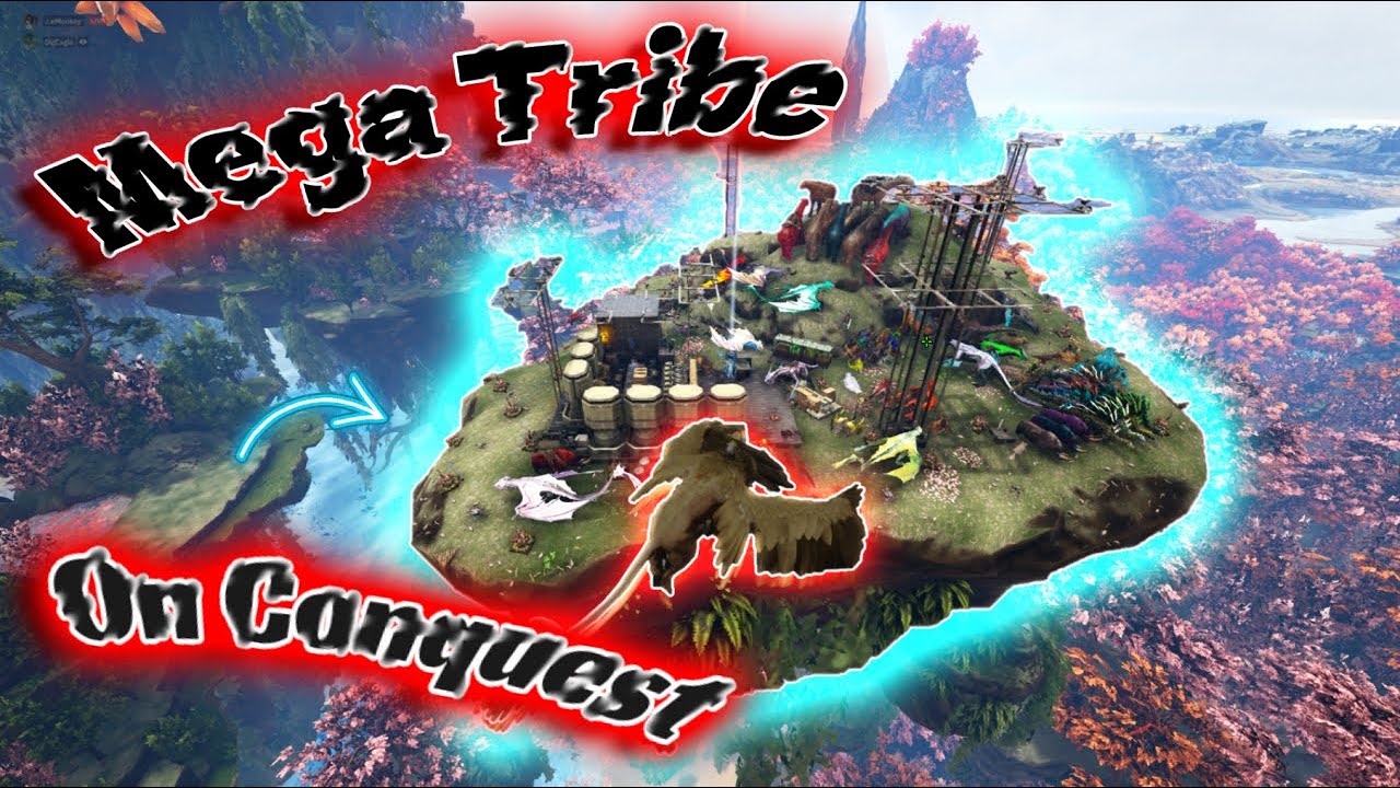 Starting On CONQUEST with a MEGA TRIBE + Early Game RAIDS and PVP I Ark Official Conquest