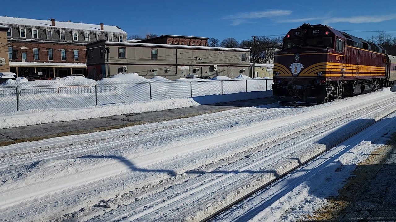 MBTA 1030 Boston and Maine HERITAGE Unit Cab Car 1719 in Ayer MA 