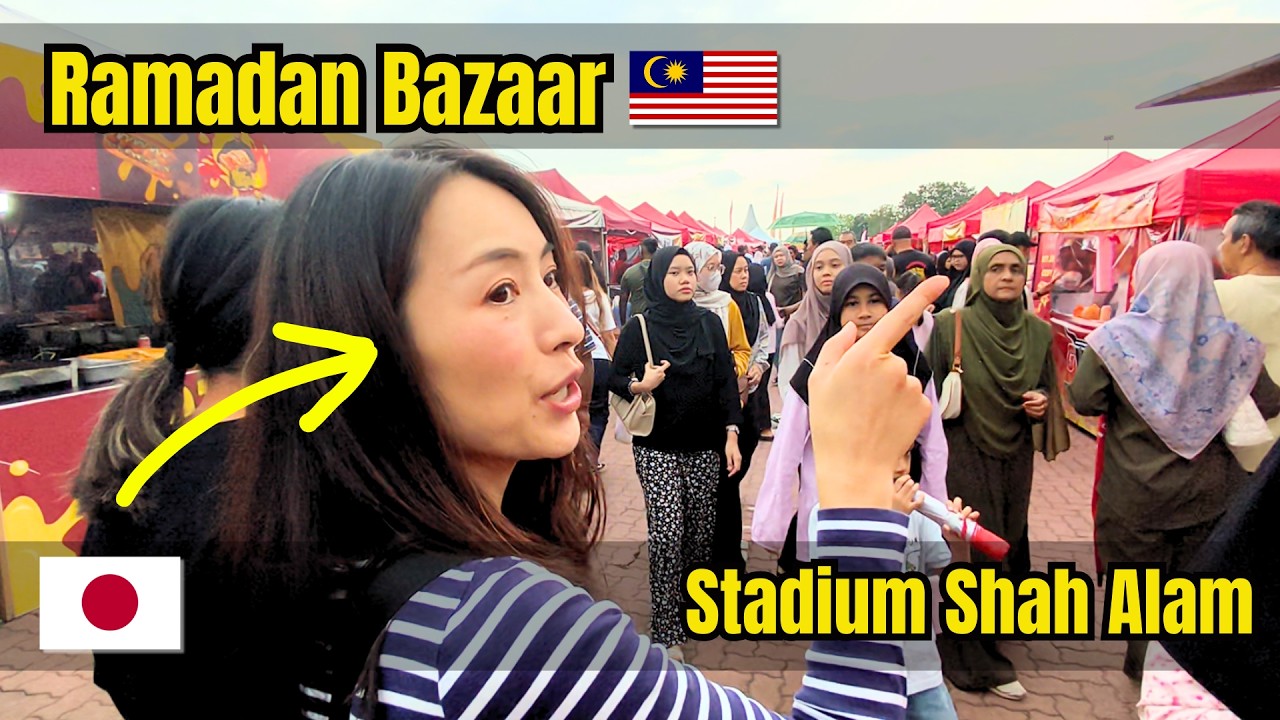🇲🇾Bazaar Ramadan Stadium Shah Alam Review by Japanese Family🇯🇵