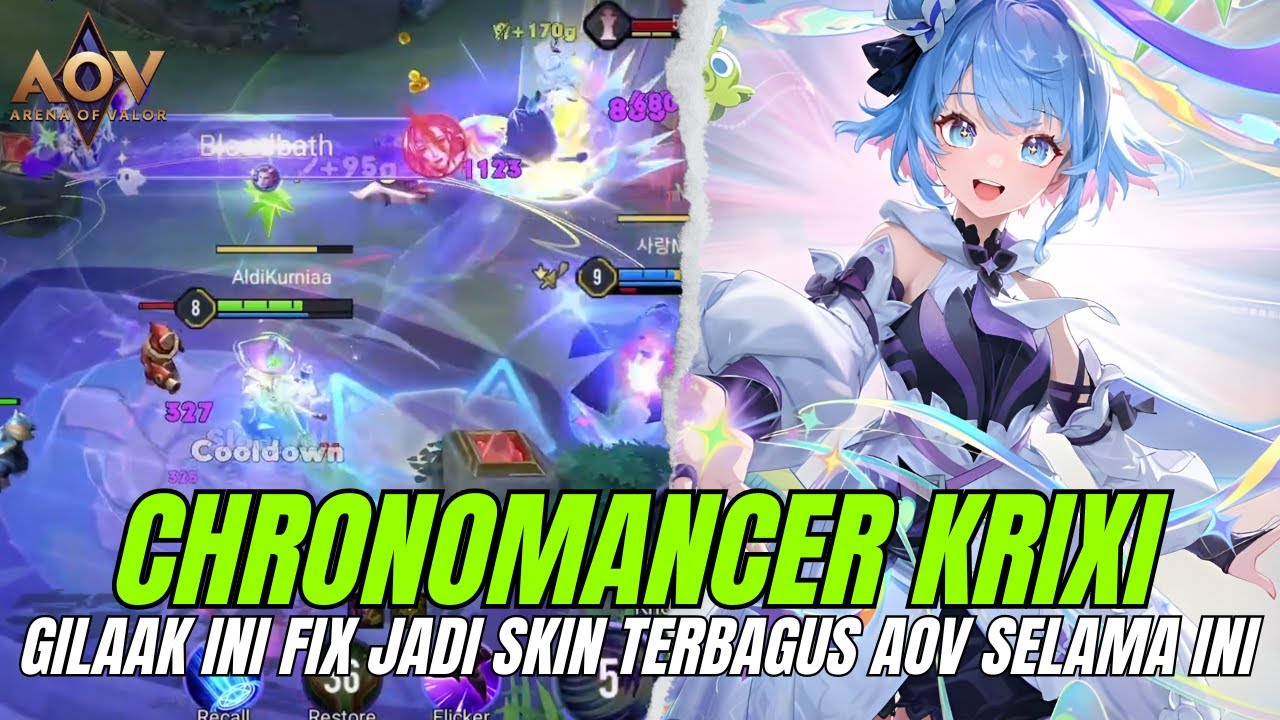 FIX SKIN TERBAIK SAAT INI!! KRIXI CHRONOMANCER ADA EFEK GYRONYA DAN EFEKNYA MEWAH BANGET ASLII!!
