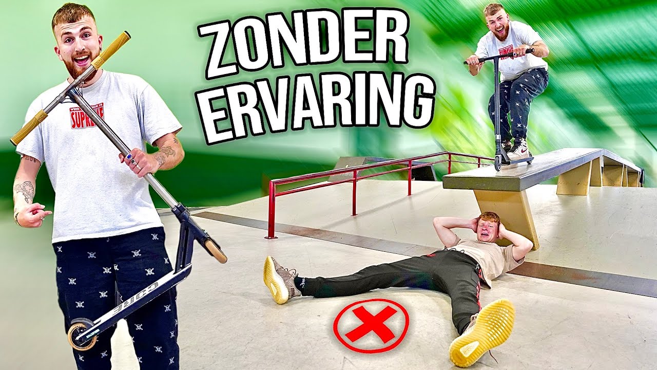 STUNT-STEP CHALLENGES IN EEN SKATEPARK! (Maar dan zonder ervaring...)