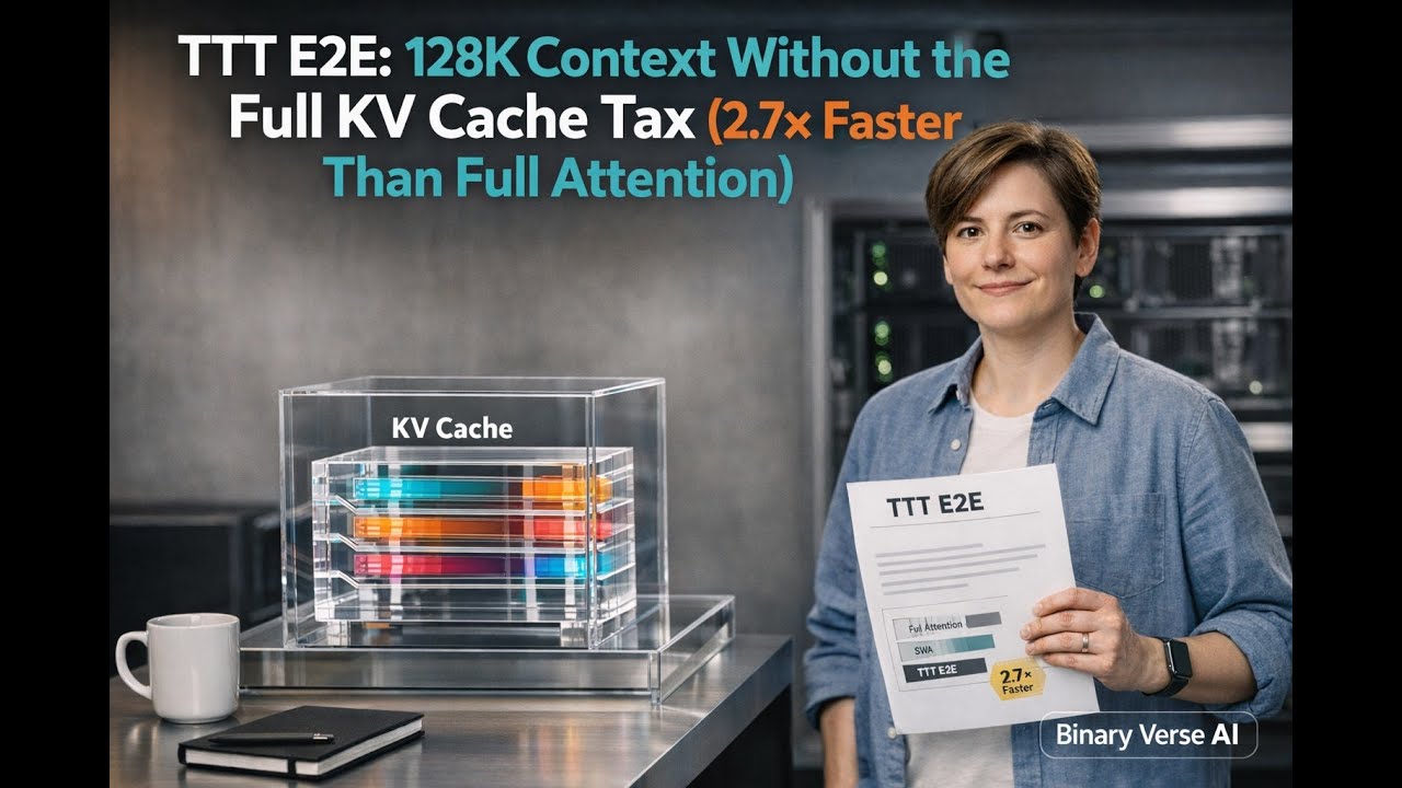 TTT E2E: 128K Context Without the Full KV Cache Tax 2 7&times; Faster Than Full Attention