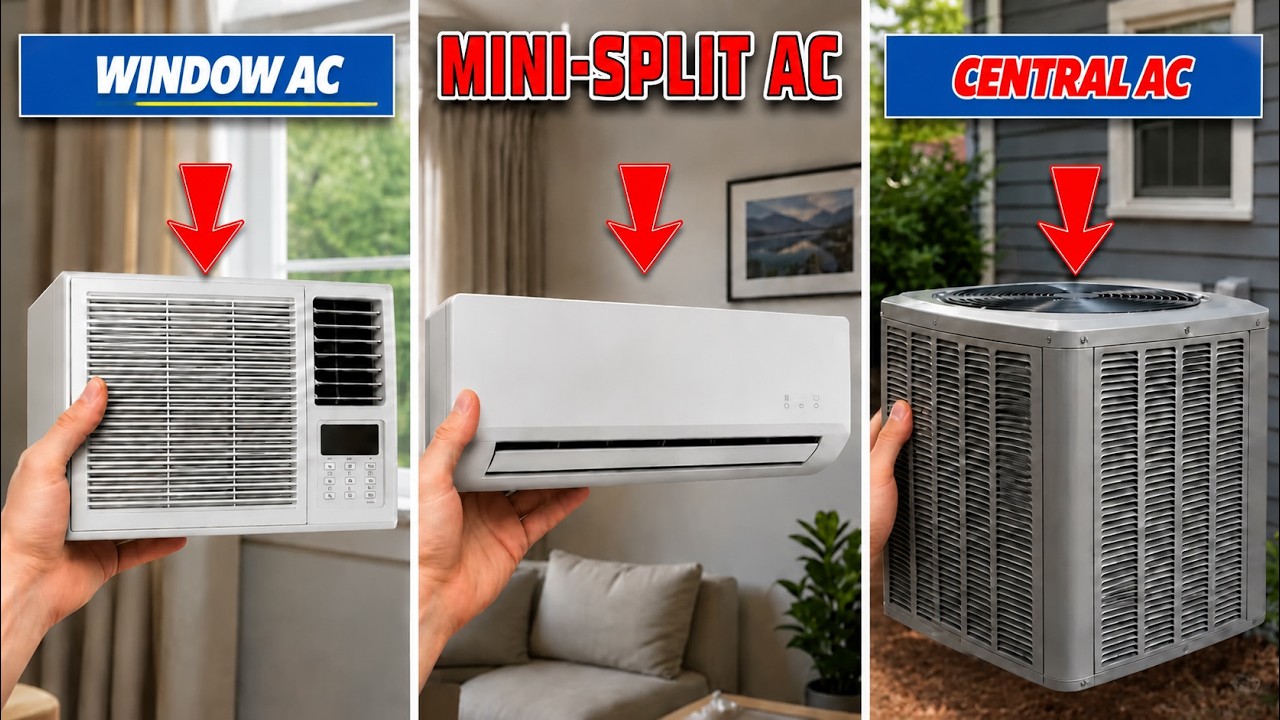 We Tested Window AC vs Mini-Split vs Central In The Same House &mdash; One Clear Winner