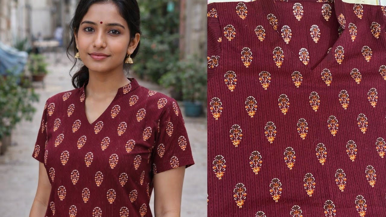 V-shape neck ban style tutorial easy idea💫#fashion #easternwear #sewing 