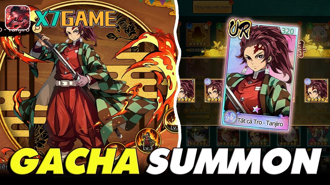 GACHA SUMMON TANJIRO UR - Trải nghiệm Sức Mạnh 16🌟 mà sao nó LẠ LẮM! ║Demon Slayer #X7GAM