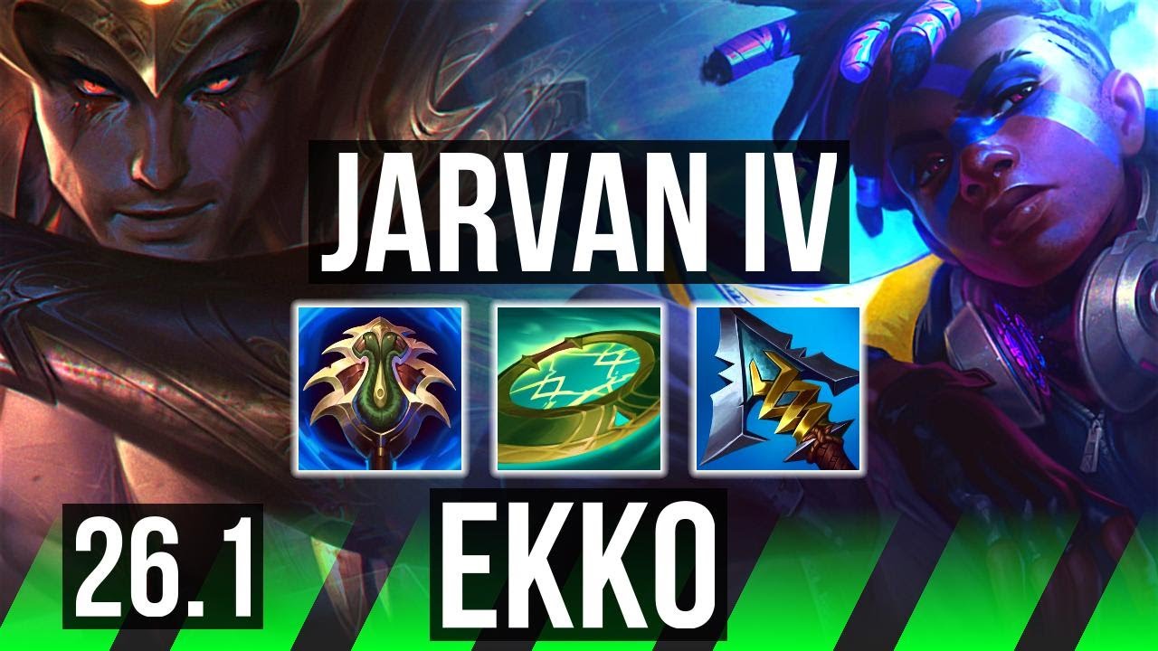 JARVAN IV vs EKKO (JGL) | Good KDA: 25/1/16, 41K damage | EUNE Grandmaster | 26.1