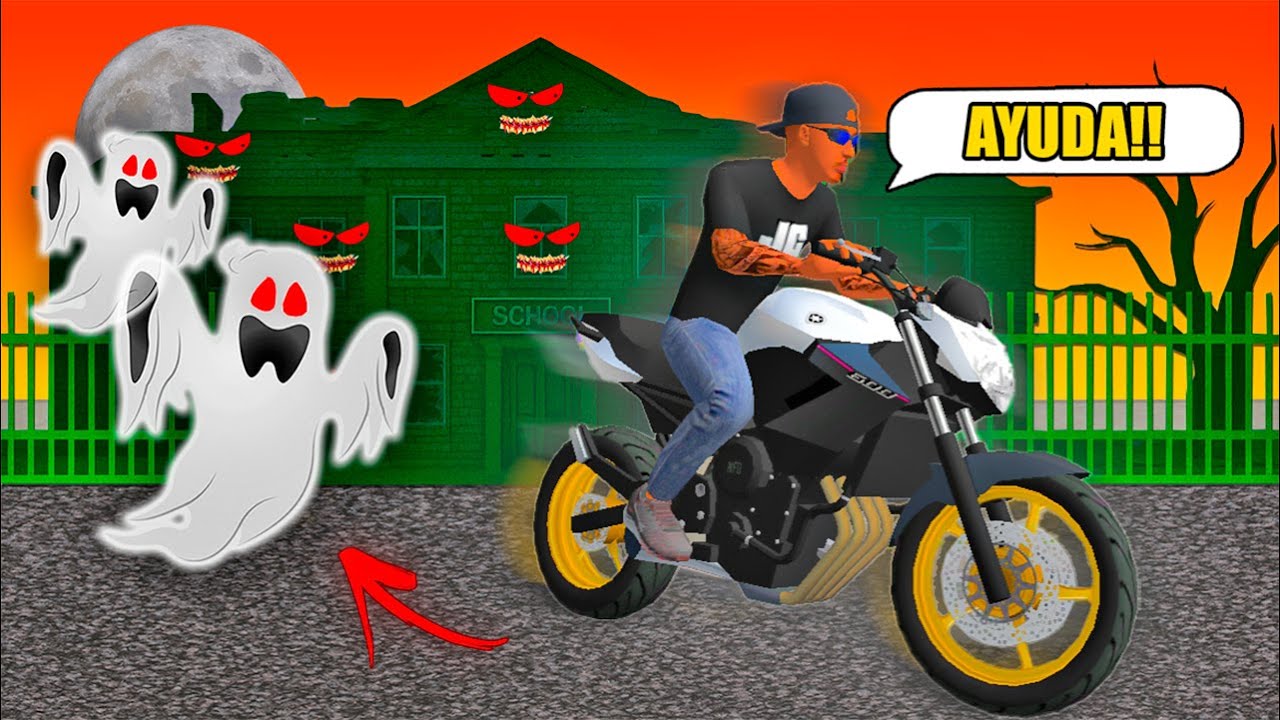 ¡FUI A LA ESCUELA EMBRUJADA Y VI UN FANTASMA! 👻🏍️ (Moto Wheelie 3D)