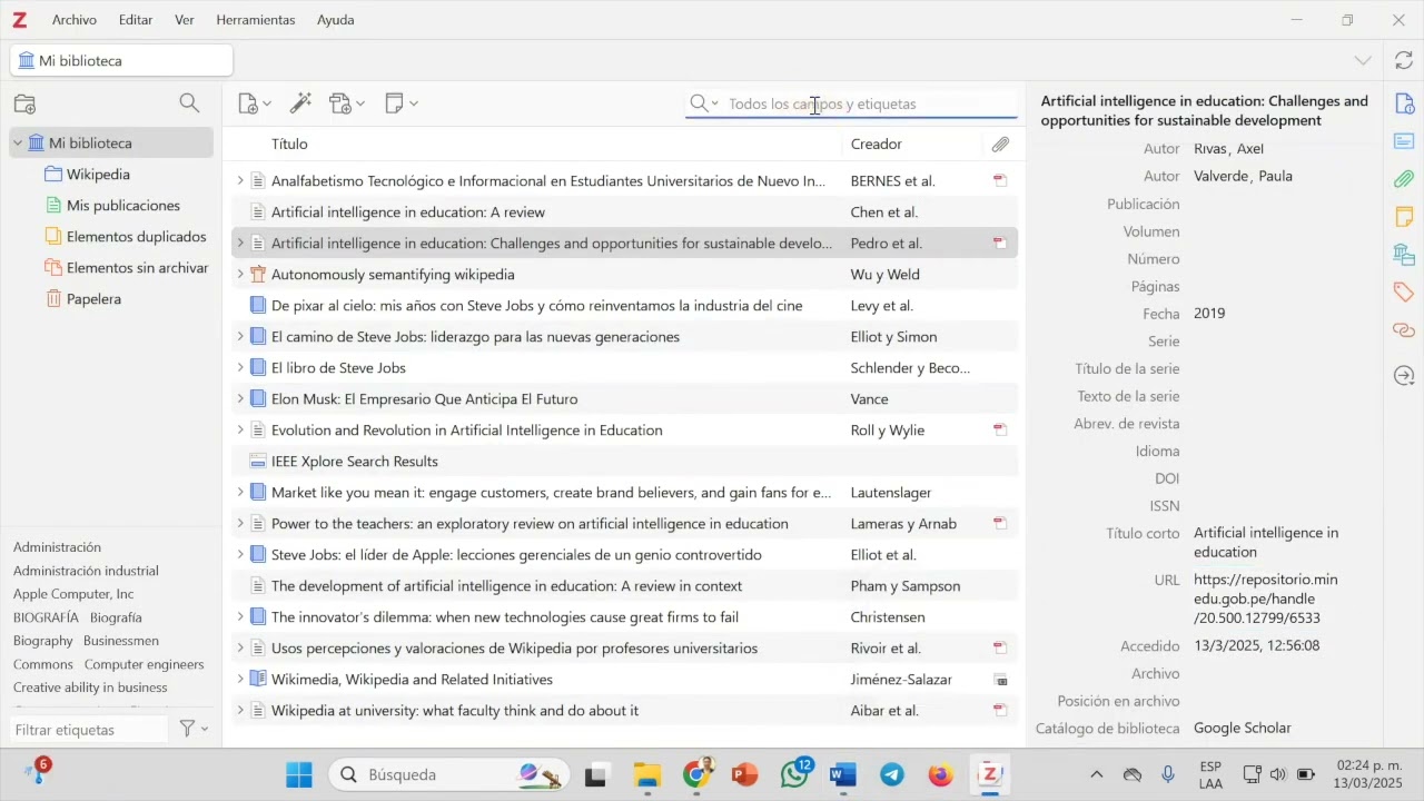 Cómo corregir errores de metadatos con Zotero