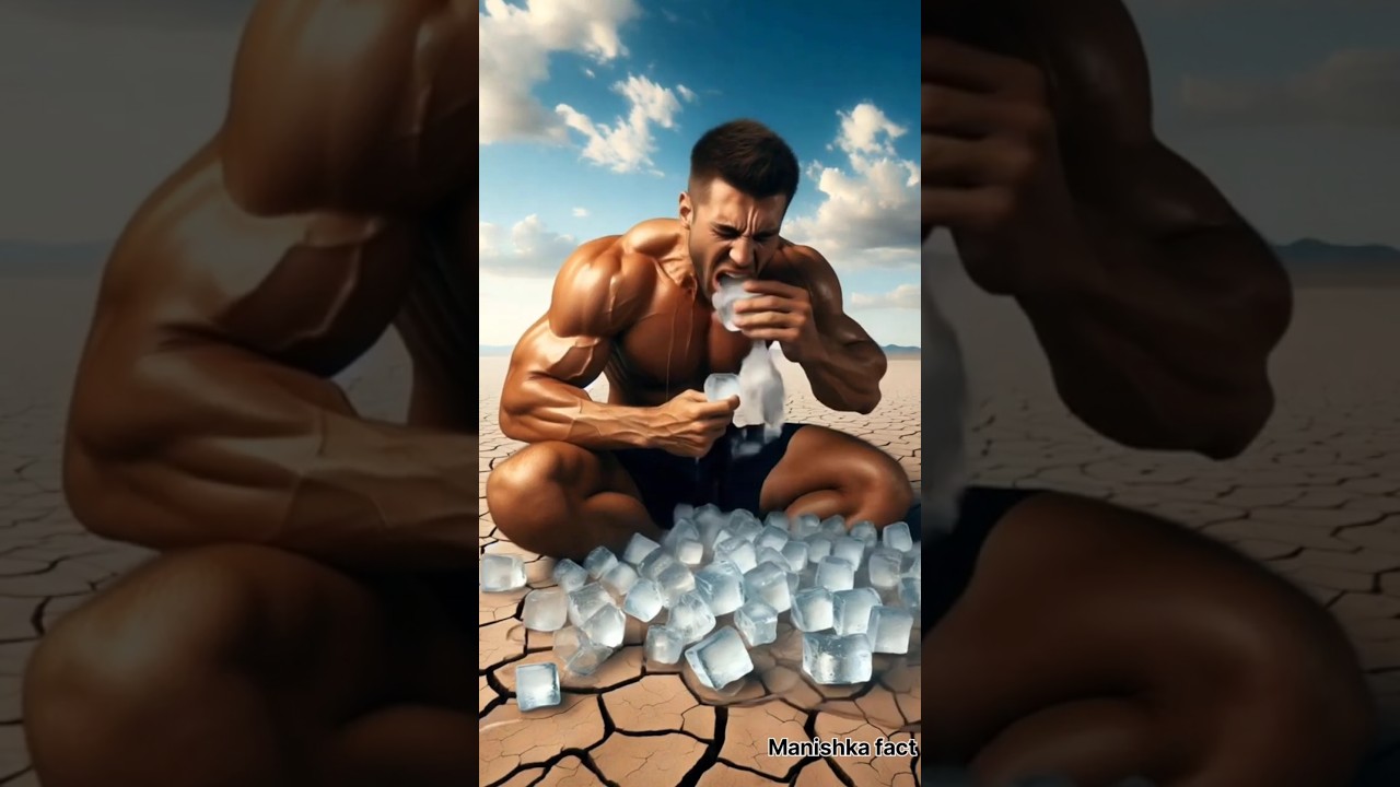 Troubled by the heat, the man starts eating ice #shorts #ai #turtle #shorts