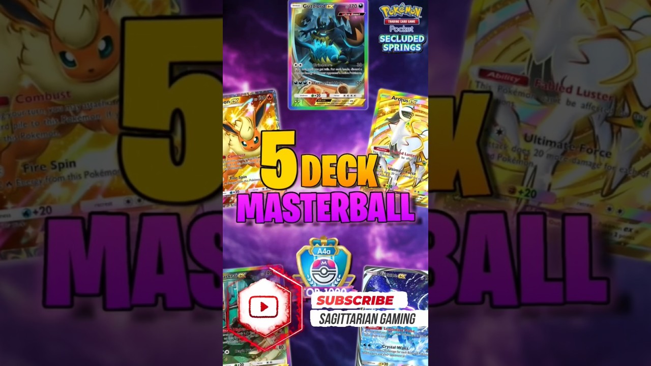 TOP 5 META DECKS to Reach MASTERBALL TOP 1000 in Pok&eacute;mon TCG Pocket! 🃏🔥