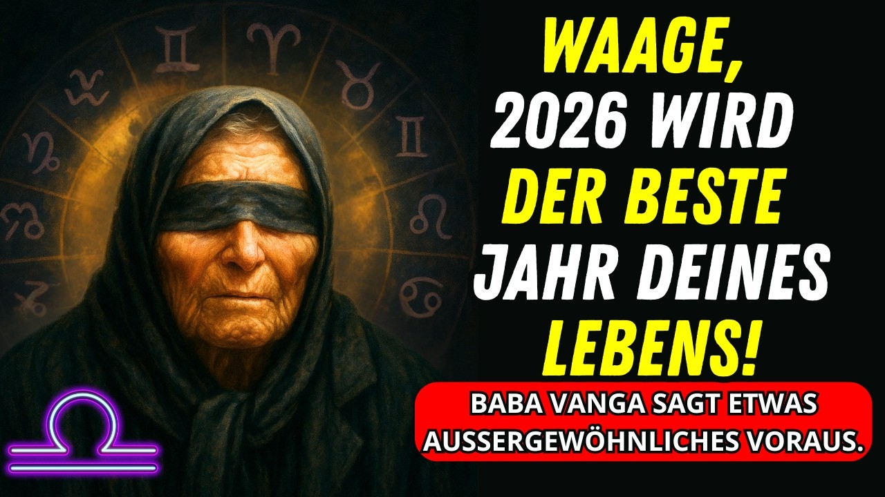 Waage, 2026 wird das beste Jahr Ihres Lebens! Baba Vanga erklärt Ihnen warum.