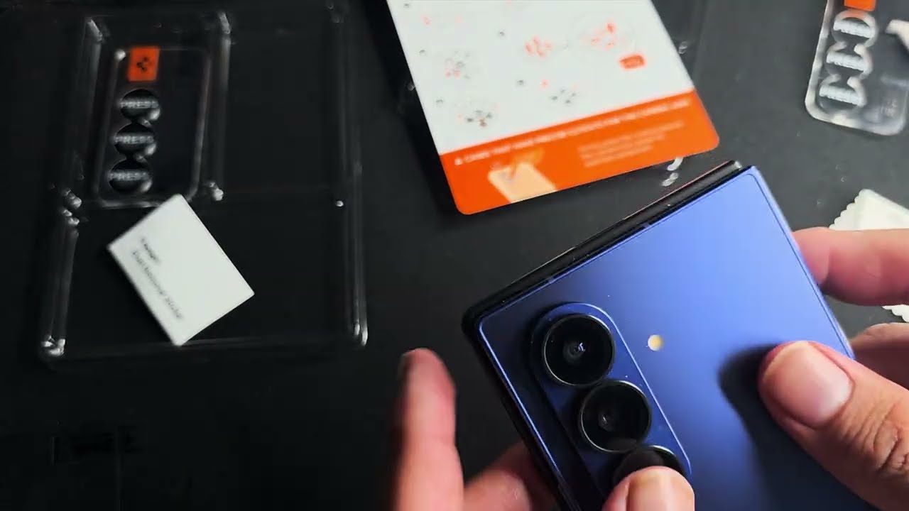 Z Fold 7 Spigen GlasTR EZ Fit Optik Pro Camera Lens Protector Installation & Review