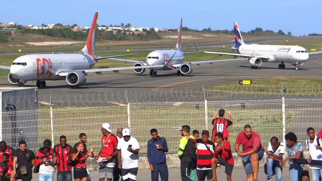 Novamente uma Multidão foi ao Aeroporto de Salvador - Pousos e Decolagens incríveis ✔