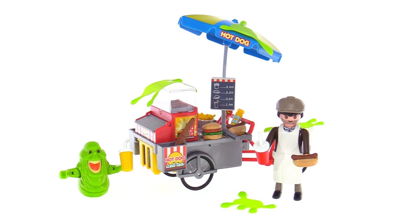 Playmobil Ghostbusters Slimer with Hot Dog Stand review!