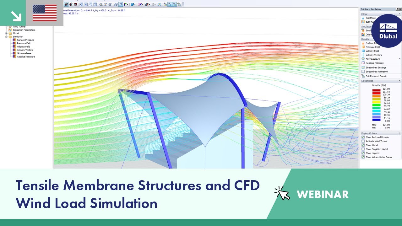 Webinar | Tensile Membrane Structures and CFD Wind Load Simulation