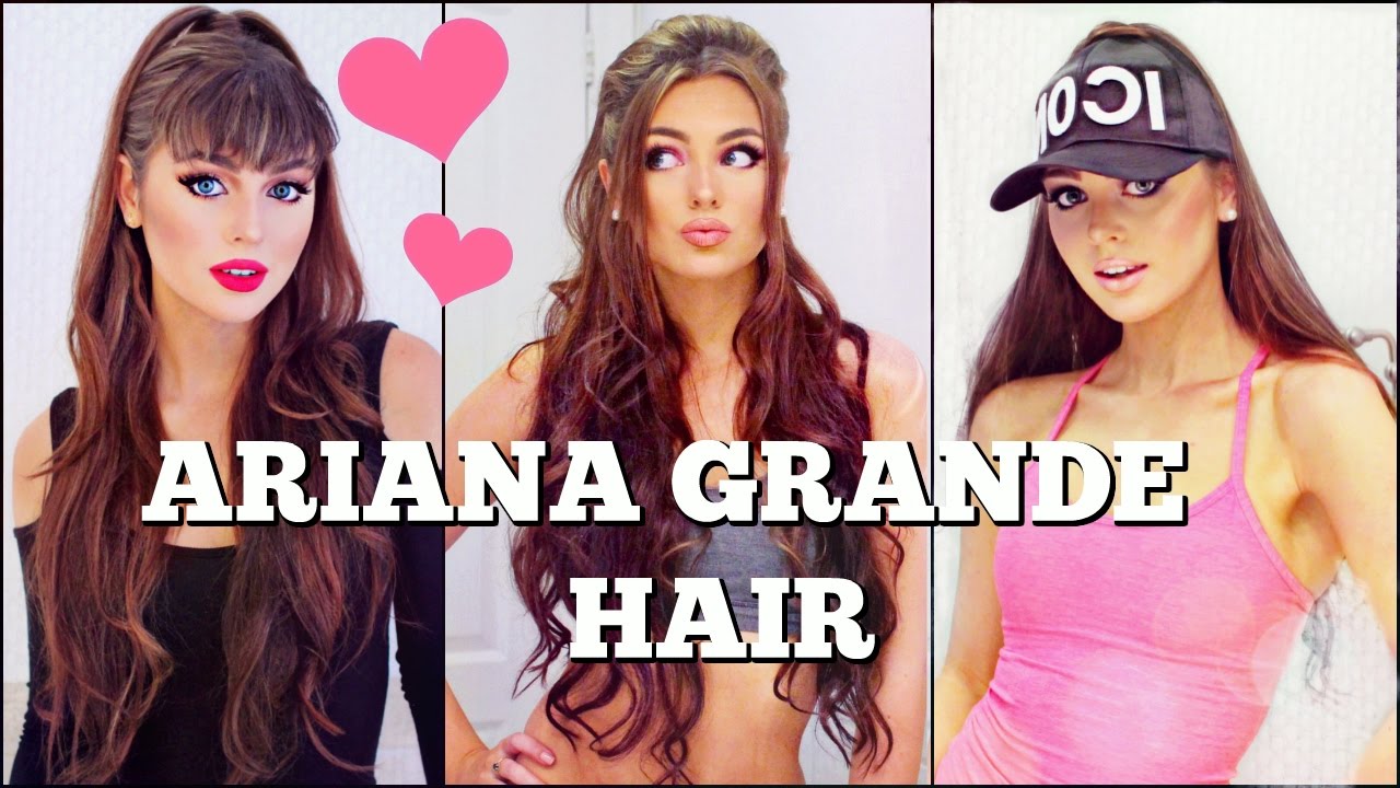 3 Ariana Grande Half-Up Hairstyles with Extensions Tutorial💖