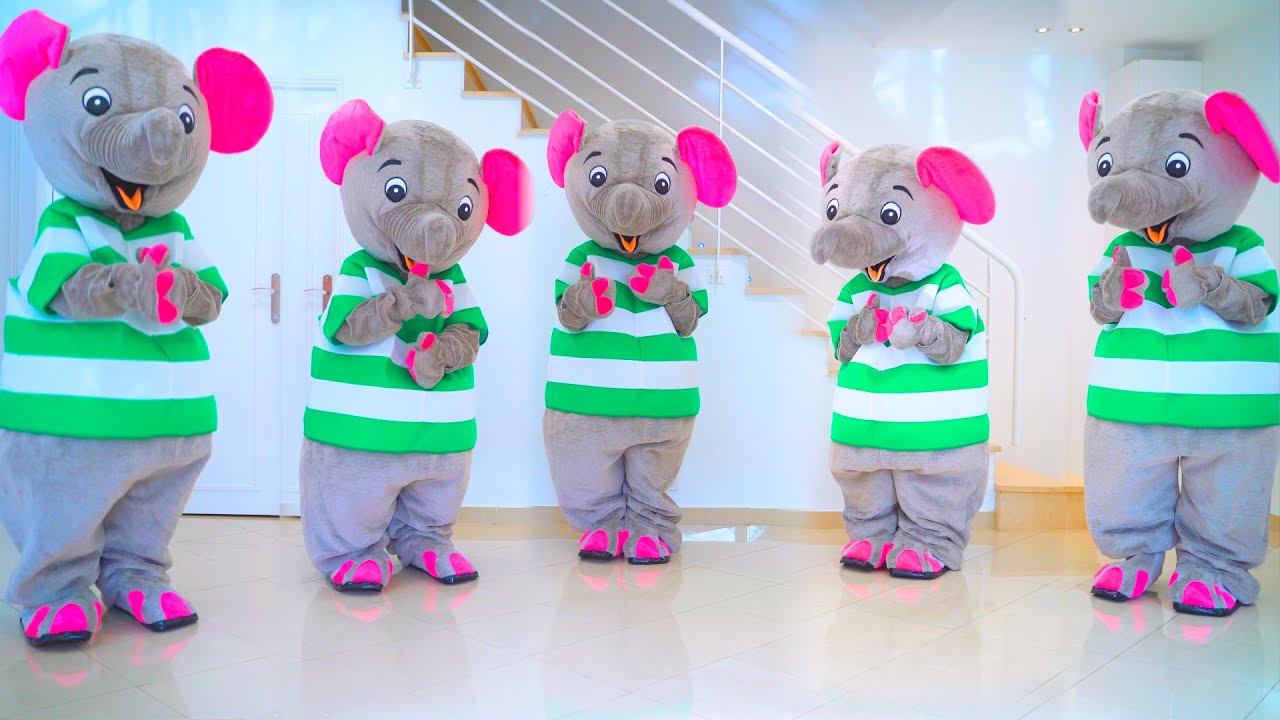 Five Big elephants Jumping On the Bed I KLS Nursery Rhymes and Kids Songs
