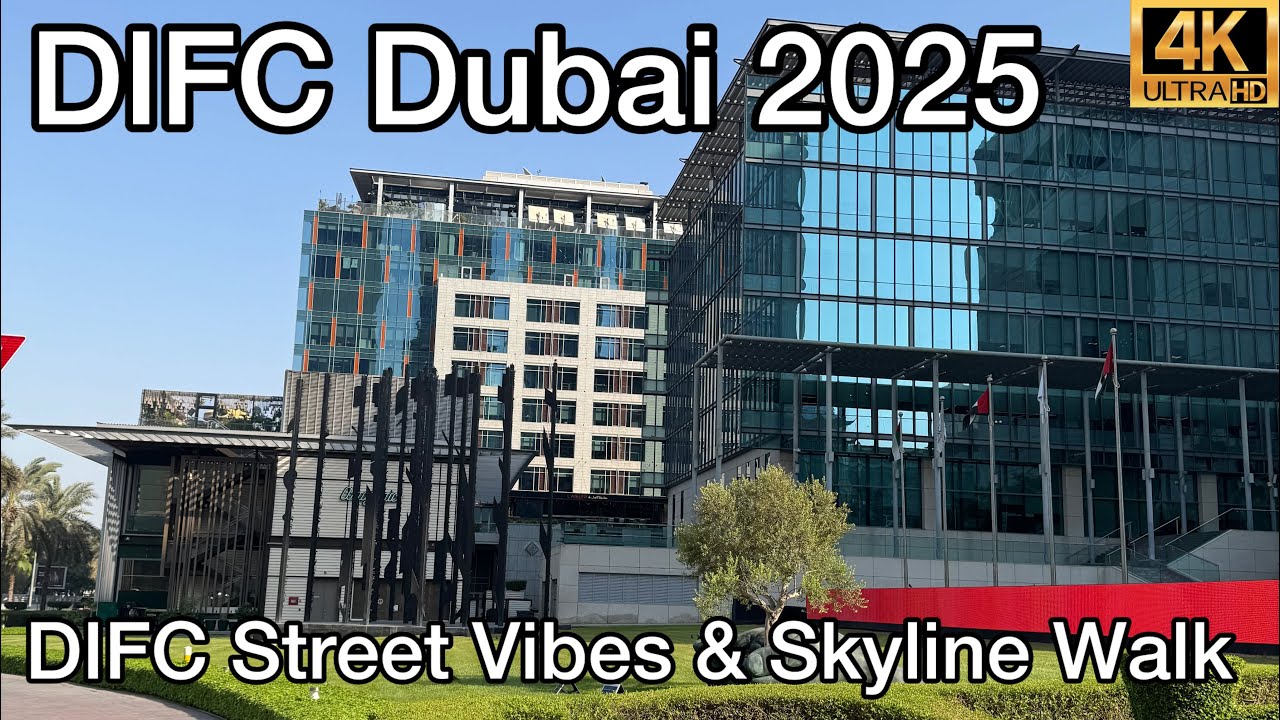 Dubai International Financial Centre Street | DIFC Street 4K Walk Tour 2025