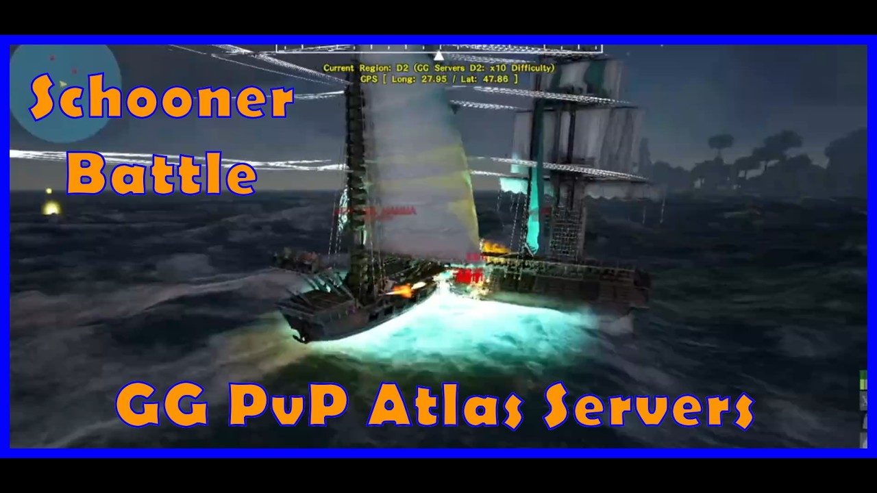 Atlas Schooner Boat Battle: 2026 GG Atlas PvP Servers