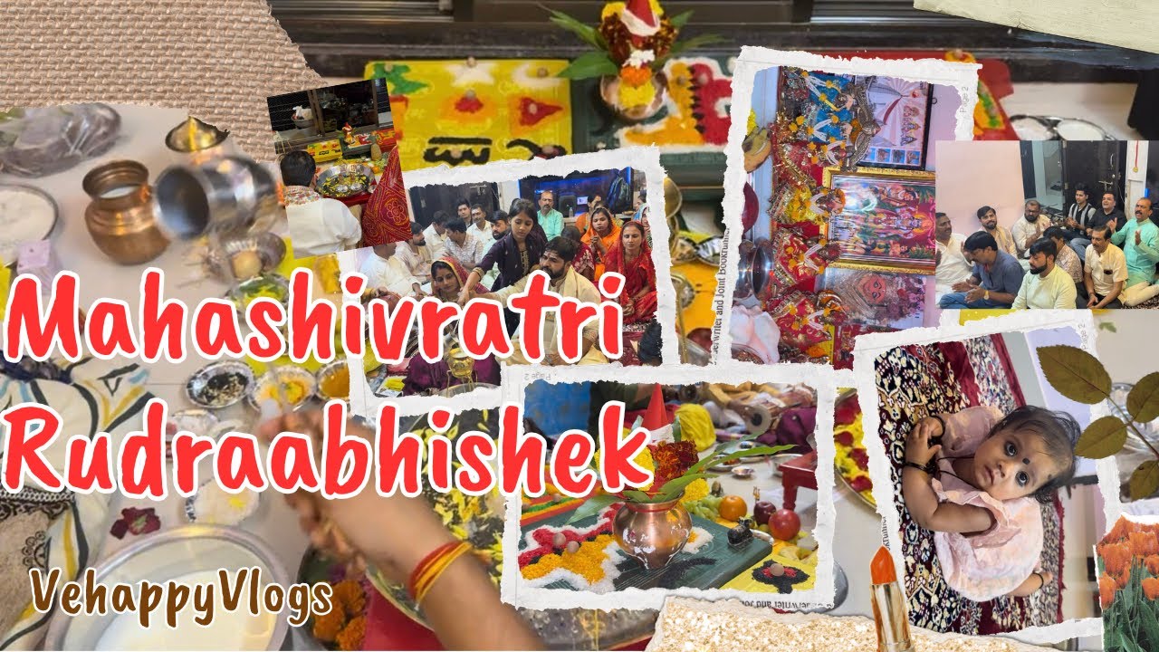 घर पर महाशिवरात्रि रुद्राभिषेक 🙏 🕉️ | Full Night Shiv Puja with Family | Baba Ka Shringar & Havan