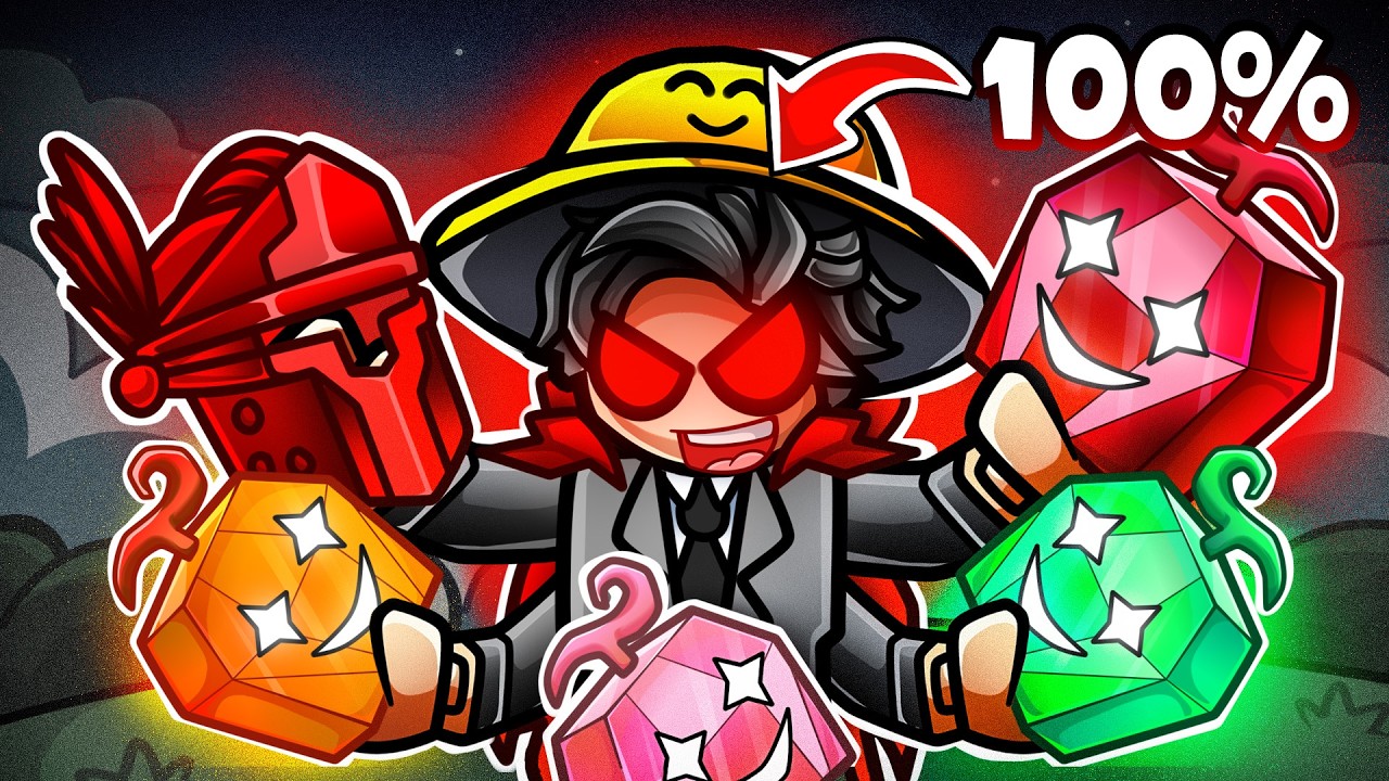 Girando 100 GACHAS para Conseguir TODOS los OBJETOS de BLOX FRUITS!