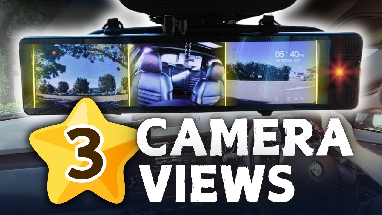 This DVR Rearview Mirror Dash Cam has a 3rd Camera just for your cars security?