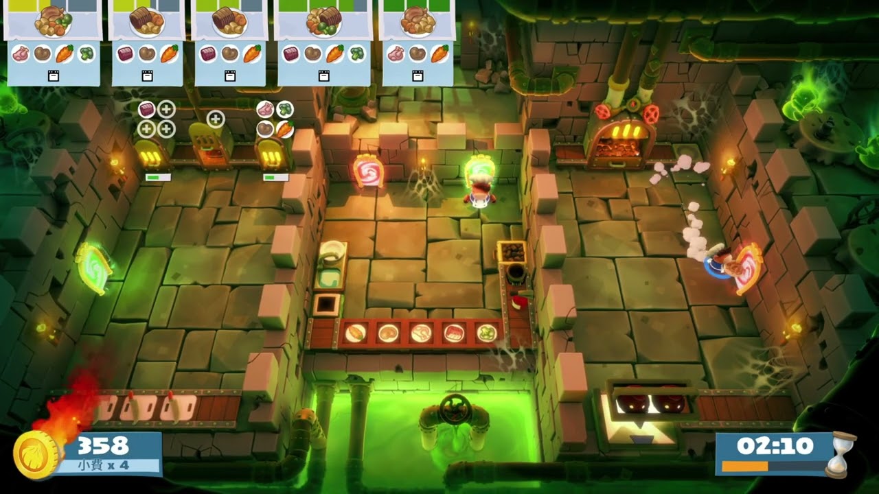 Overcooked! 2 | Night of the Hangry Horde | Level 3-3 | 1 player (solo) | 4 stars