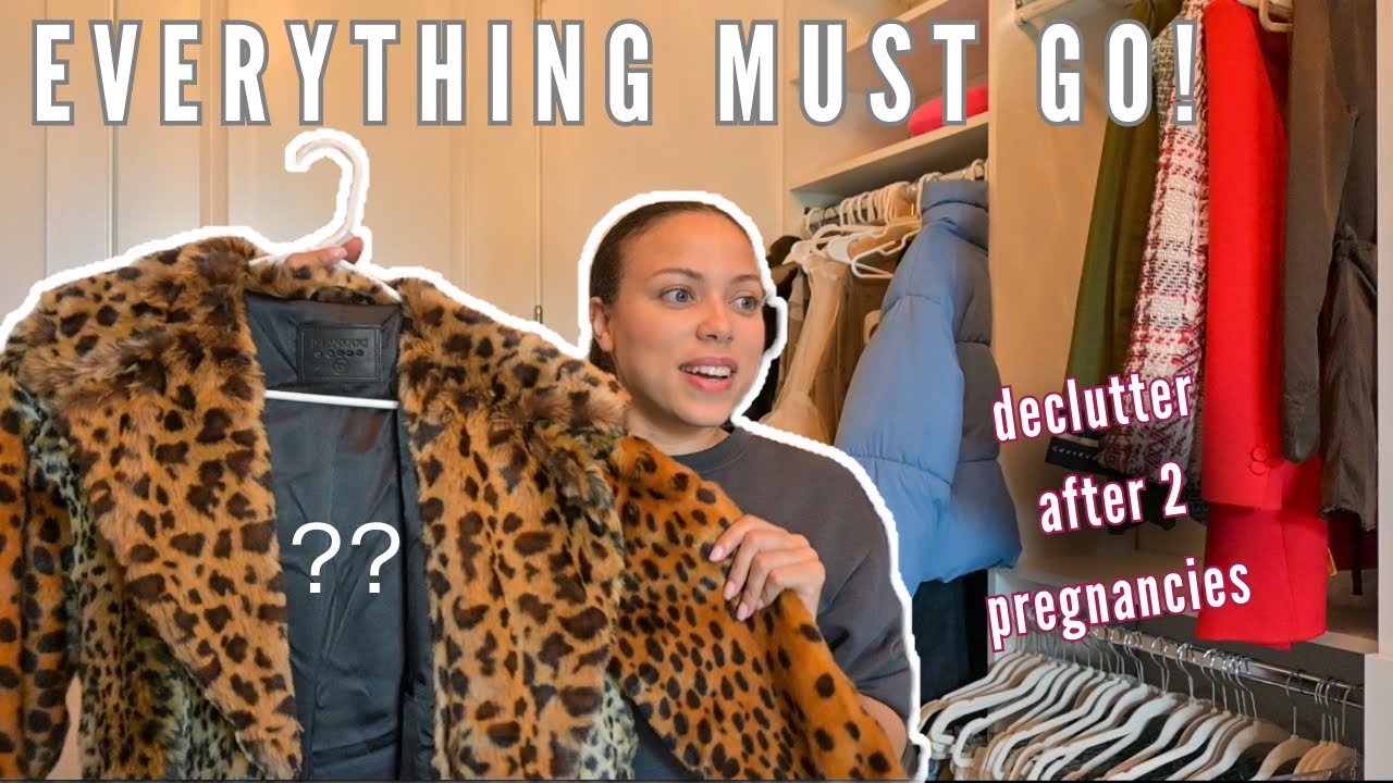 CLOSET CLEAN OUT: Postpartum Edition | declutter my closet with me!