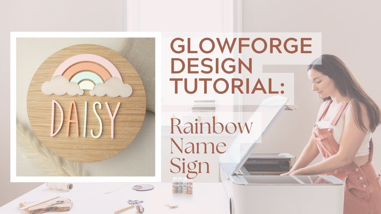 Glowforge Tutorial: Rainbow Cloud DIY Kit using Adobe Illustrator