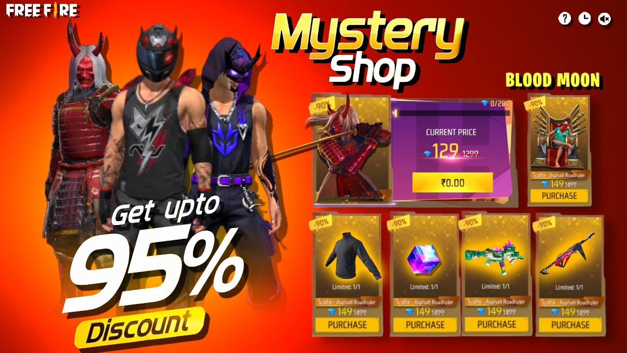 BLOOD MOON Special Next Mystery Shop Event 😱 | FF New Event | Free Fire New Event Full Details