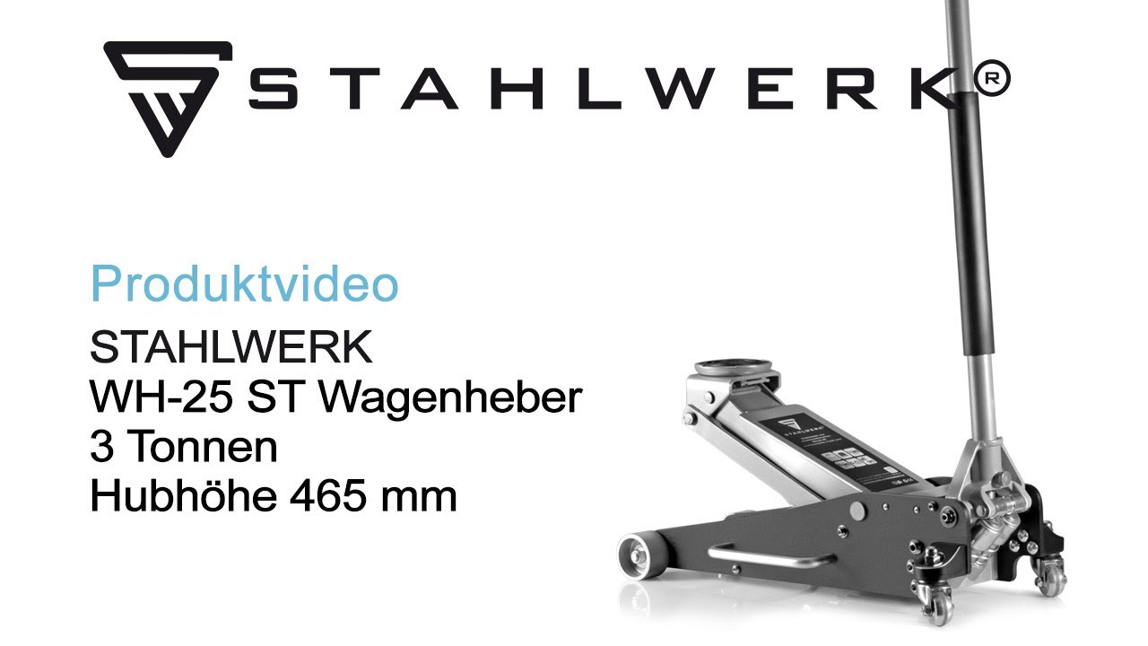 STAHLWERK WH 25 ST Wagenheber Aluminium mit Stahlkonstruktion hebt bis 3 Tonnen   max Hubh&ouml;he 465 mm