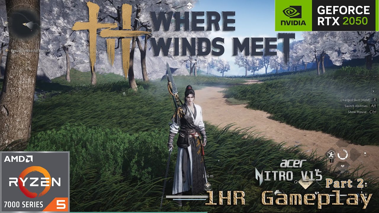 Acer Nitro V15 RTX 2050   Where Winds Meet 1hr Gameplay PT 2
