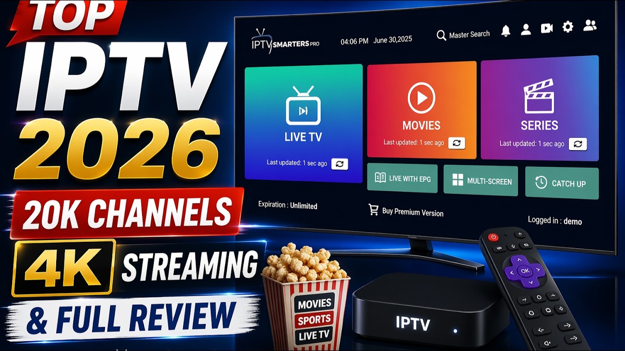 Top IPTV 2026 | 20K Channels, 4K Streaming & Full Review