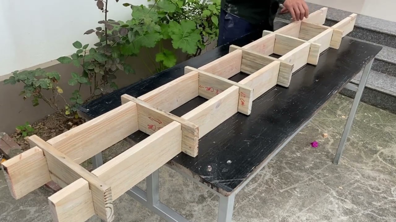 Making cement brick molds from pine wood