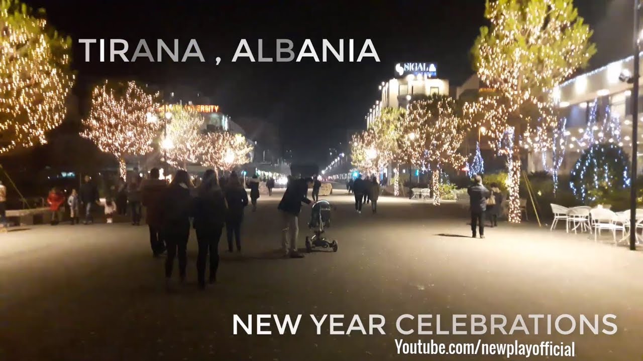 Celebrating NEW YEAR In ALBANIA ! Tirana By Night , Skenderbeg Square VLOG And GAMES