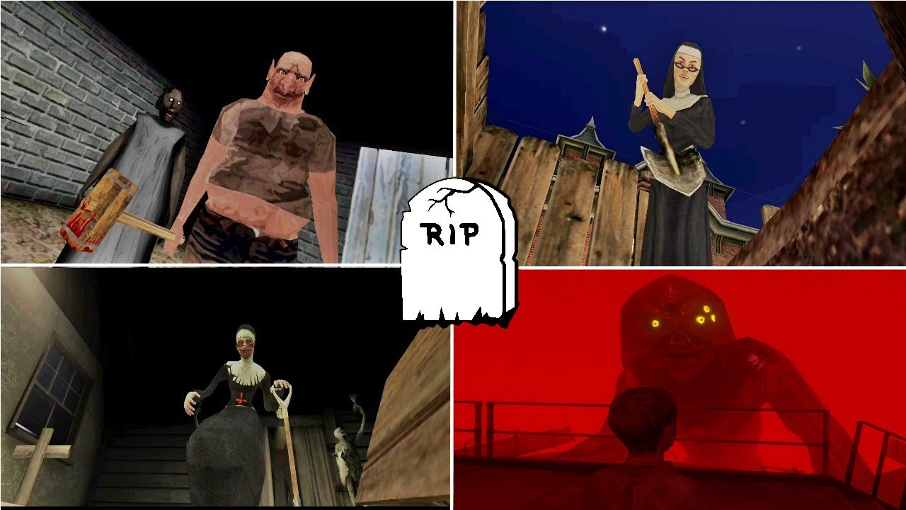 Bad Death Endings | Evil nun 2 vs The Twins vs Deathpark 2 vs Evil nun