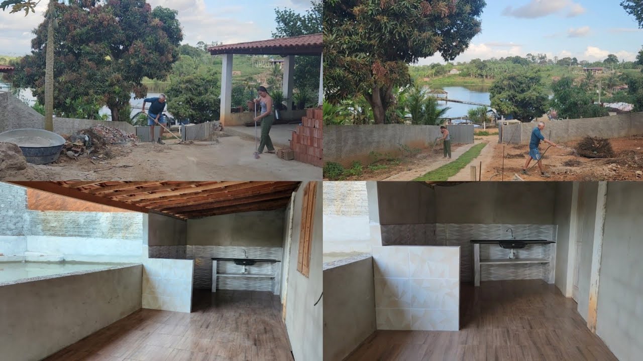 Fazendo limpeza + como esta ficando a área de serviço e varanda 