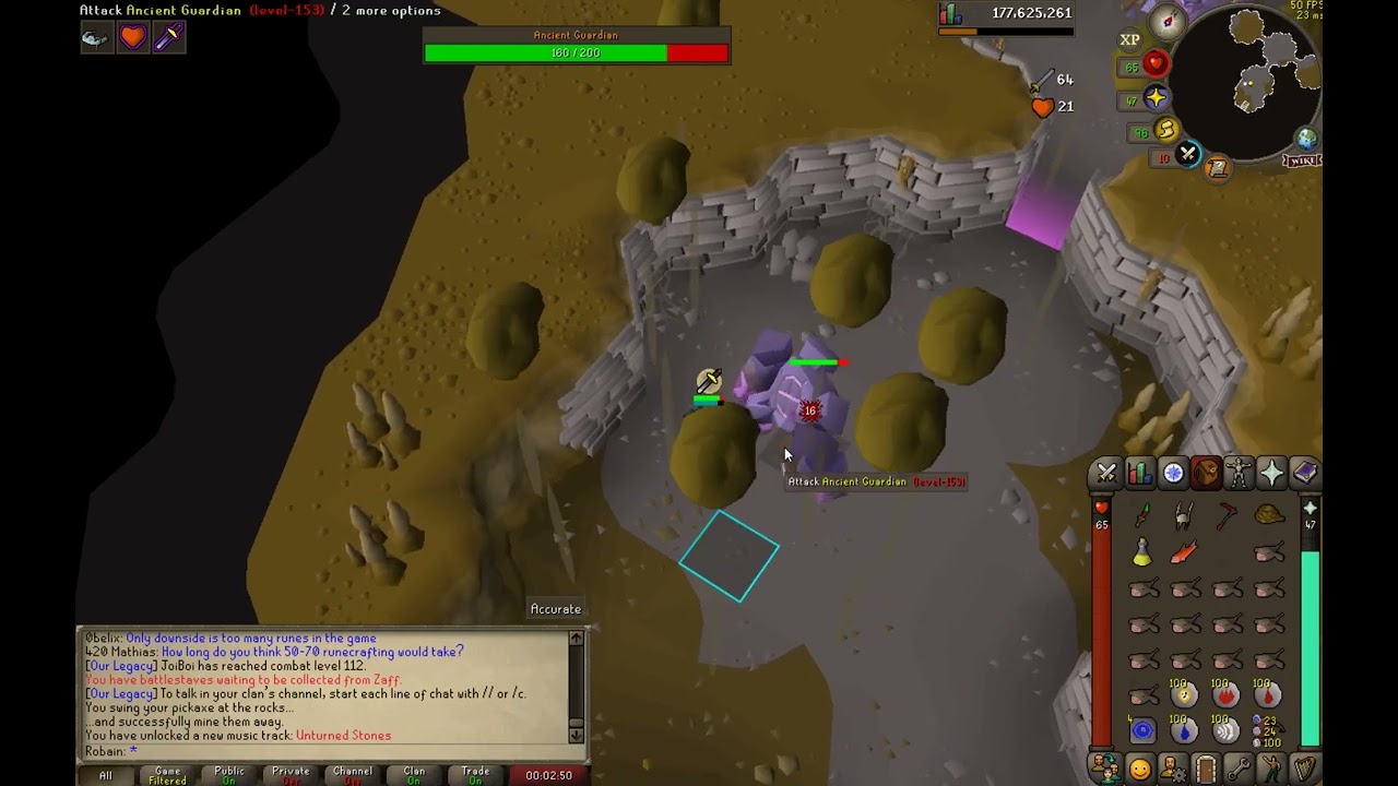 85 Combat ANCIENT GUARDIAN Kill (Desert Treasure II)