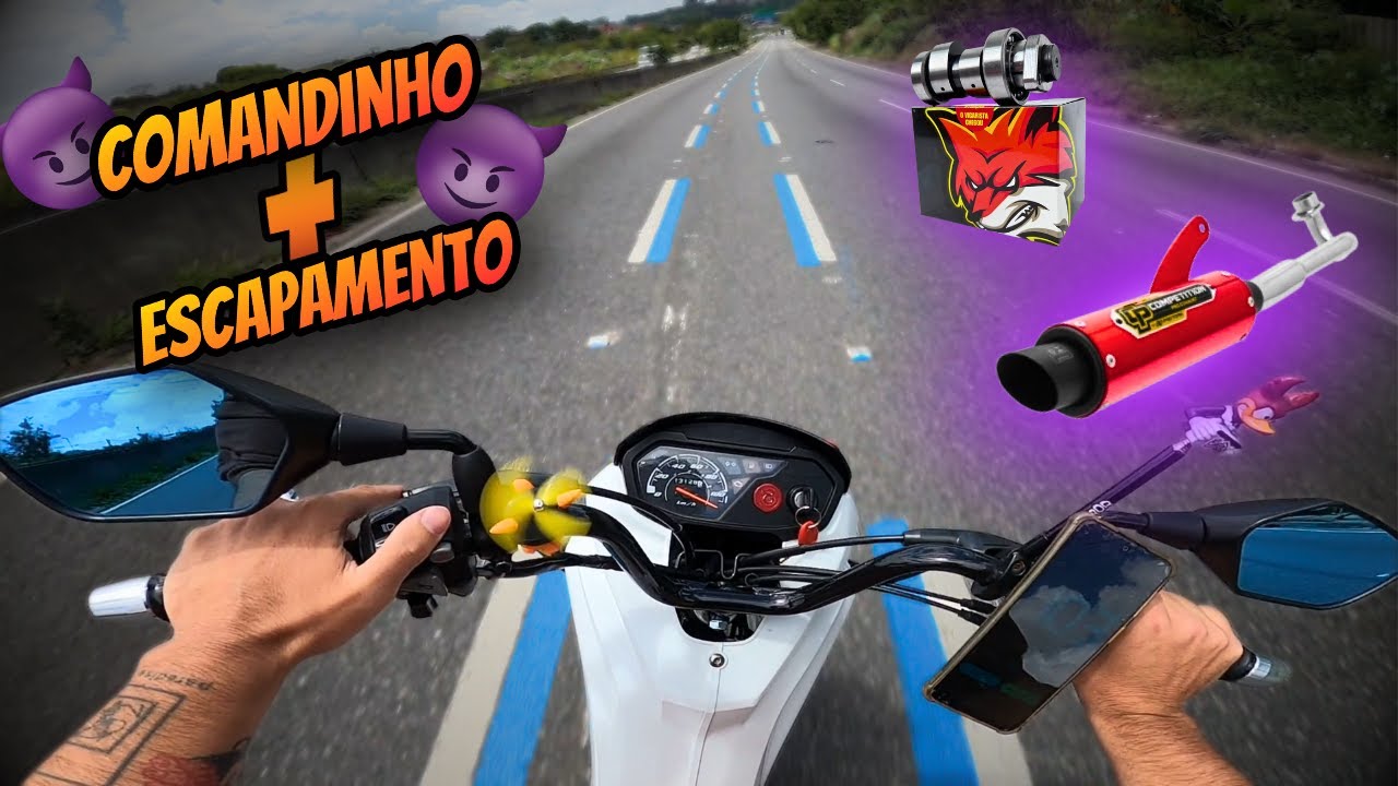 FUI PRA PISTA TESTAR A HONDA POP 110I COM COMANDANDO JET MOTOS E ESCAPAMENTO GP COMPETITION !